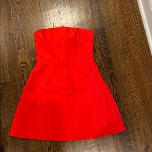 Red Strapless Dress